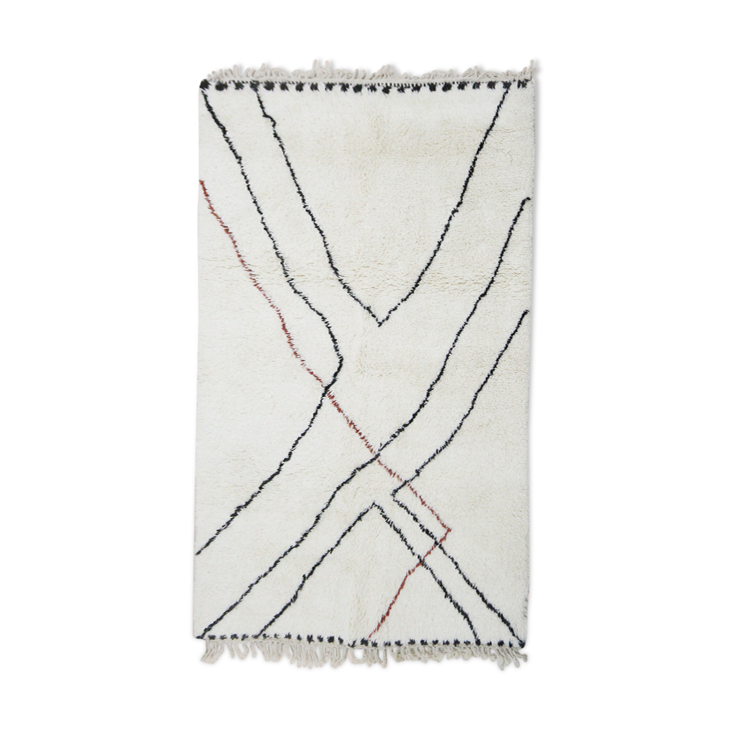 Handmade Berber carpet 245cm/184cm