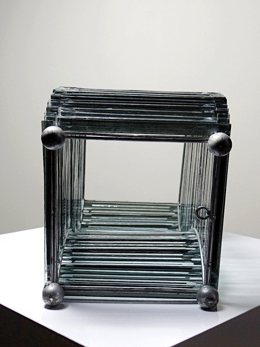 Sculptural lamp body "Stacked Glass" vintage 75-85 modernist