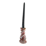 Pink marble candle holder