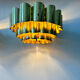Pair of pendant lamps vintage Thorsten Orrling,solid brass, Suede 1960