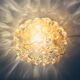 Amber bubble glass flush mount by Helena Tynell For Limburg, Germany, 1970s
