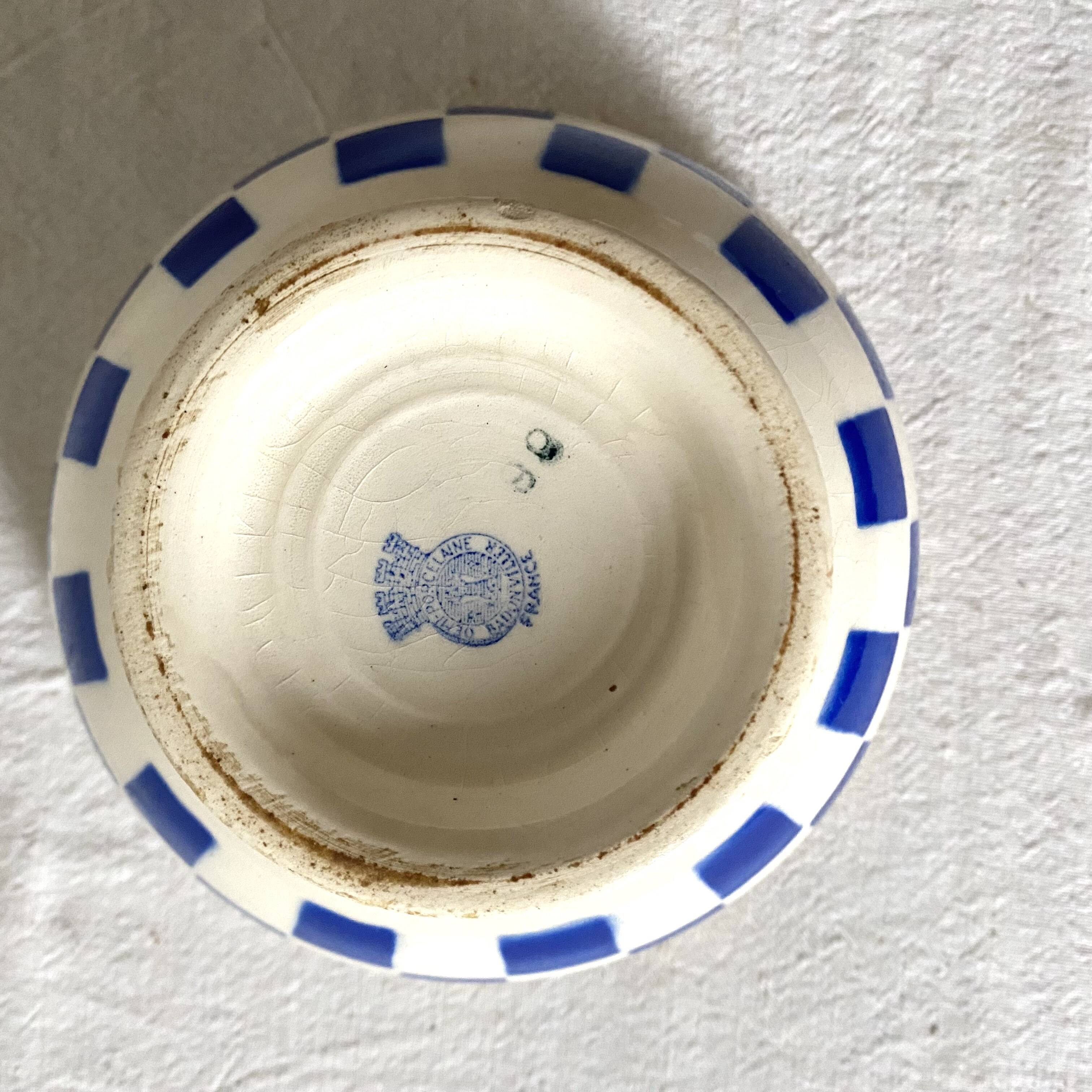 Old Badonviller checkerboard bowl