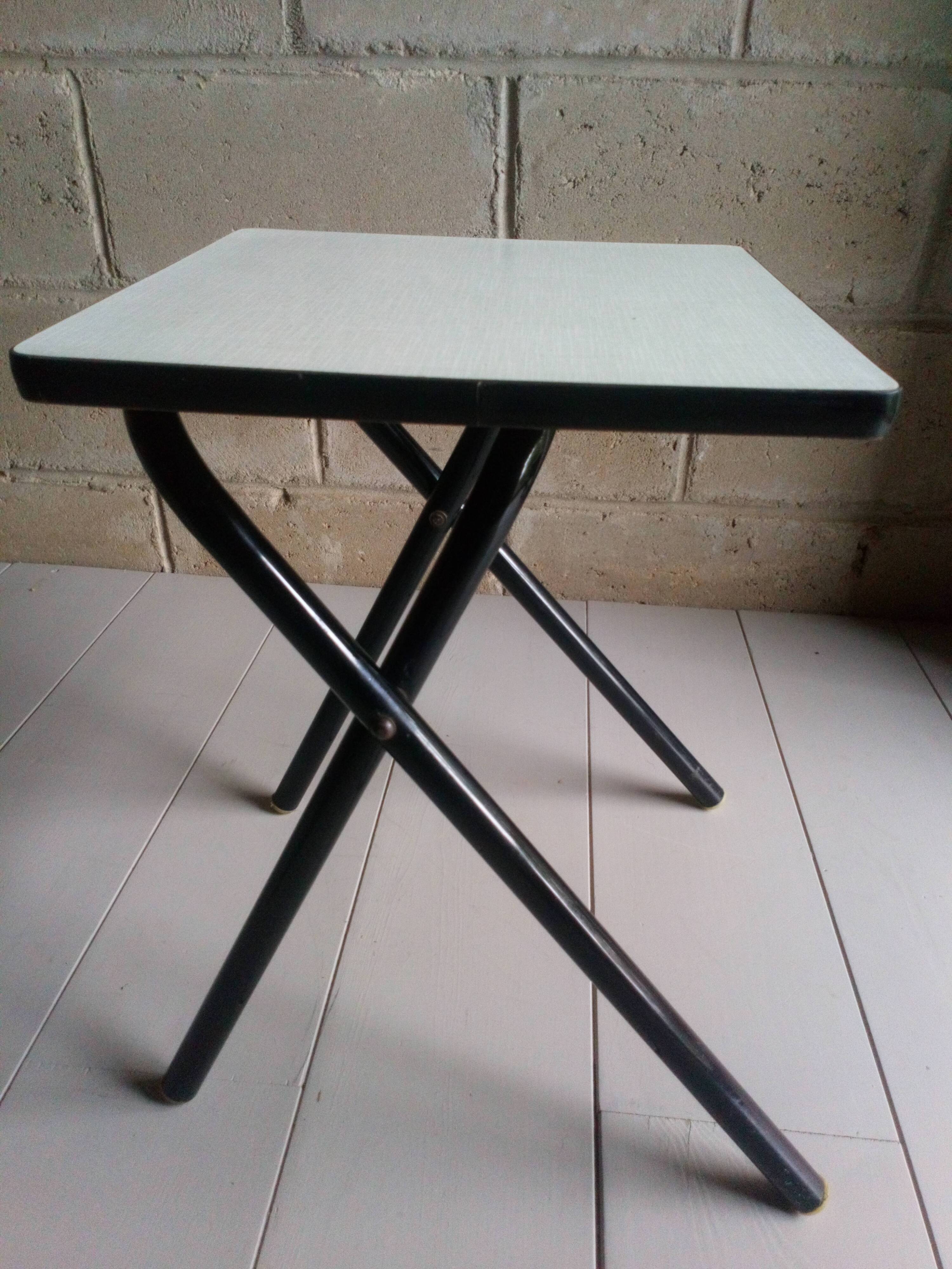 50s folding formica tabouret