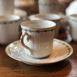 Set of 9 cups and old saucers from Limoges