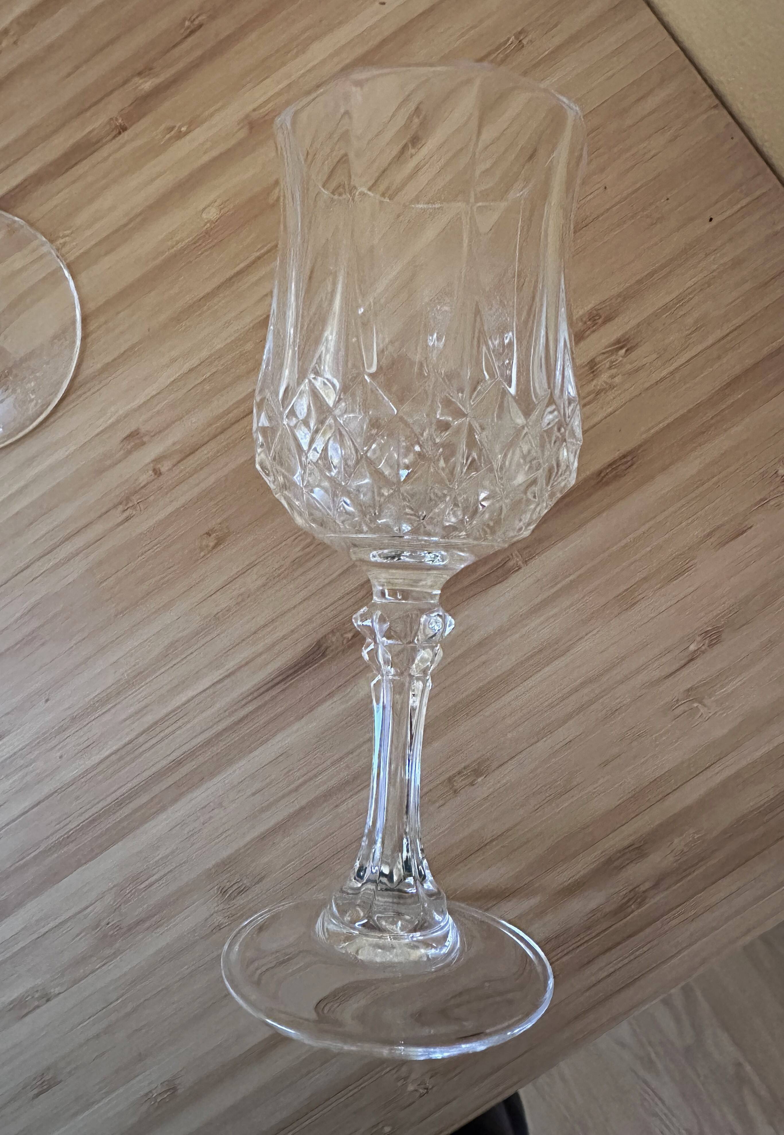 12 large glasses 21 cl "Lonchamp" Cristal d'Arques Vintage