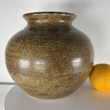 Round stoneware vase by Guy Baudat, France, Vintage 1970, XL