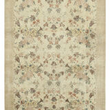 Handwoven anatolian beige rug 140 cm x 243 cm
