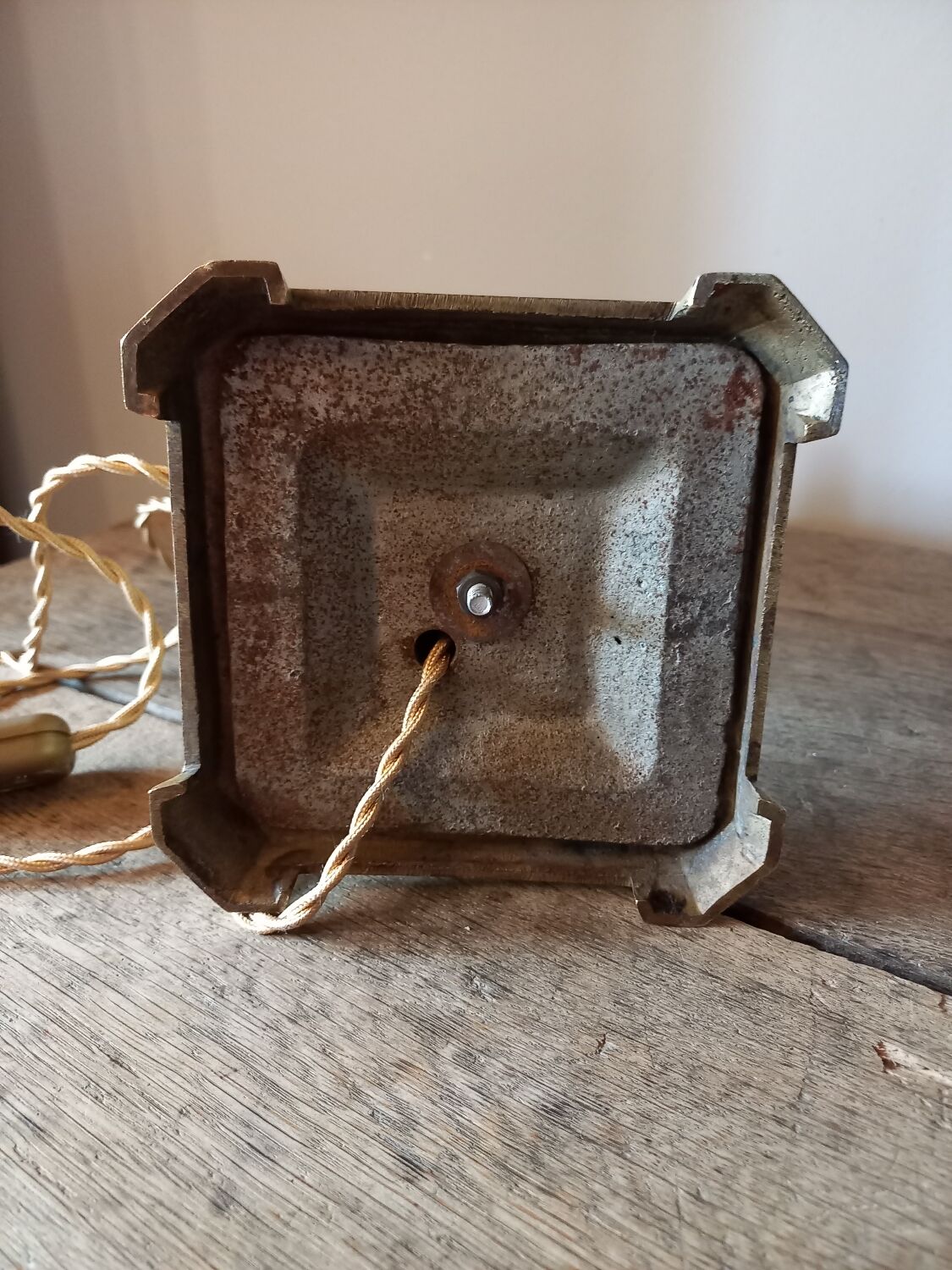 Lamp foot marble and bronze old 19th century