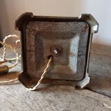 Pied de lampe marbre et bronze ancien 19e siècle