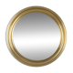 Vintage Italian Round Wall Mirror in Brass, 1970s