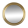 Vintage Italian Round Wall Mirror in Brass, 1970s