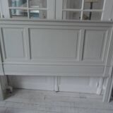 Headboard from the 1930s for a 160 bed in pearl gray patinated solid oak