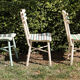 Lot de 3 chaises de jardin en bois latté