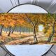 oil painting on canvas autumnal landscape signed "Senneret" vintage