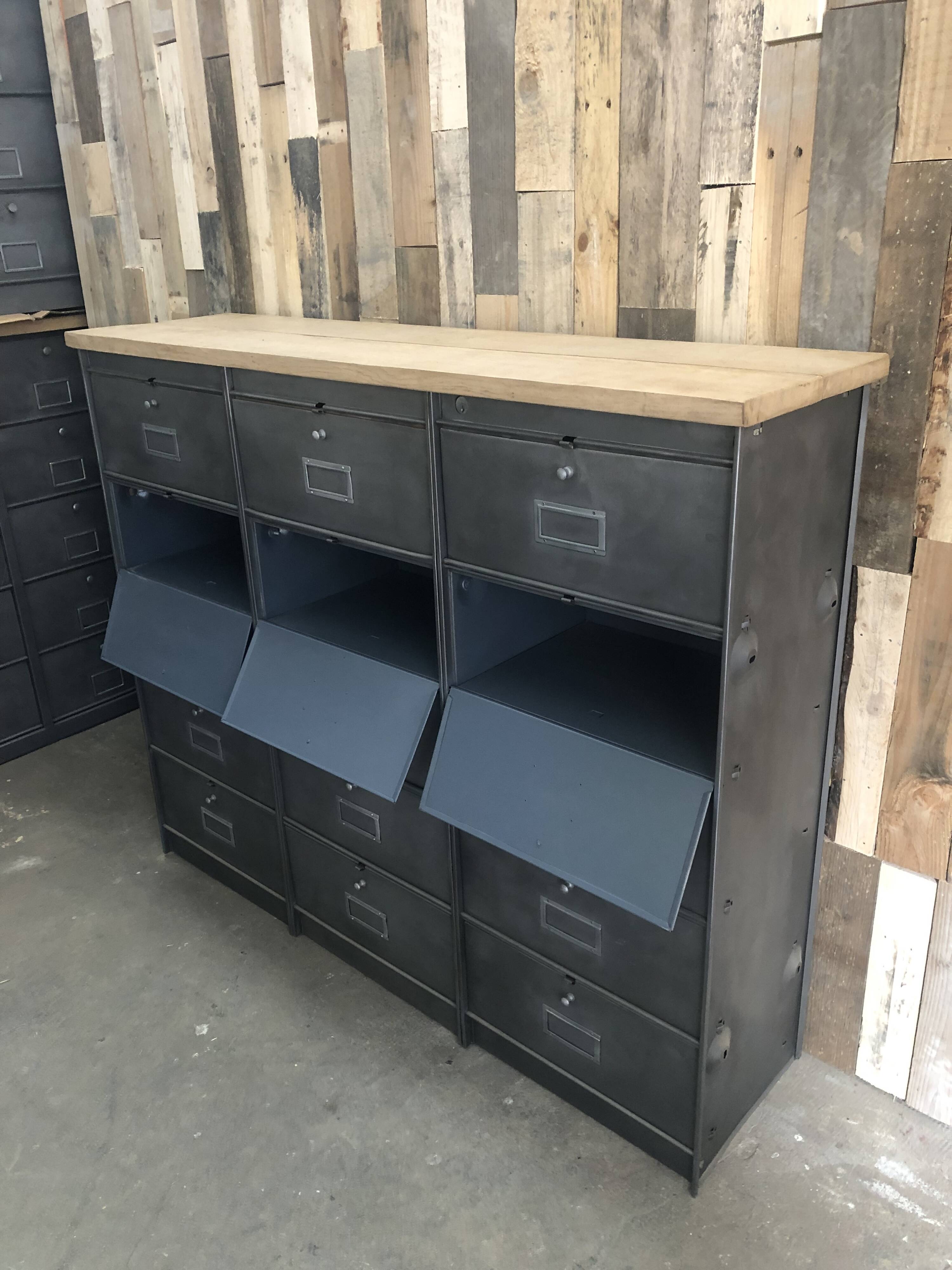 Ronéo industrial flap cabinet 15 flaps