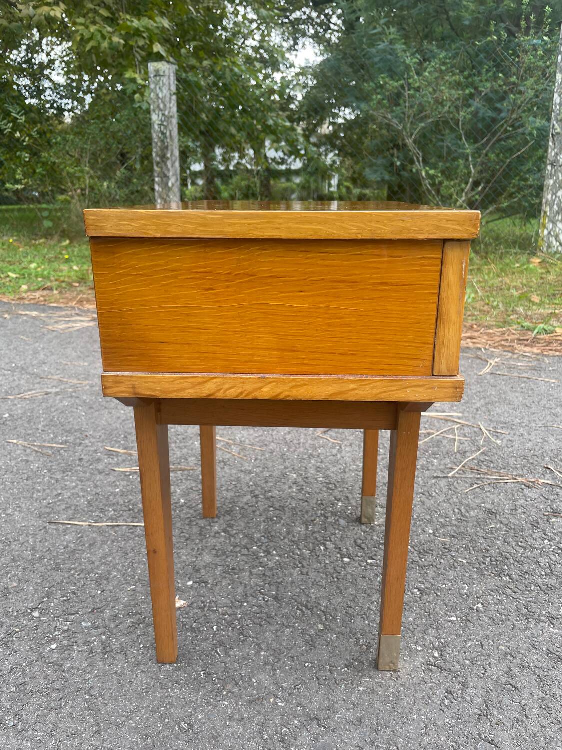 Bedside table with compass feet, 1960s
