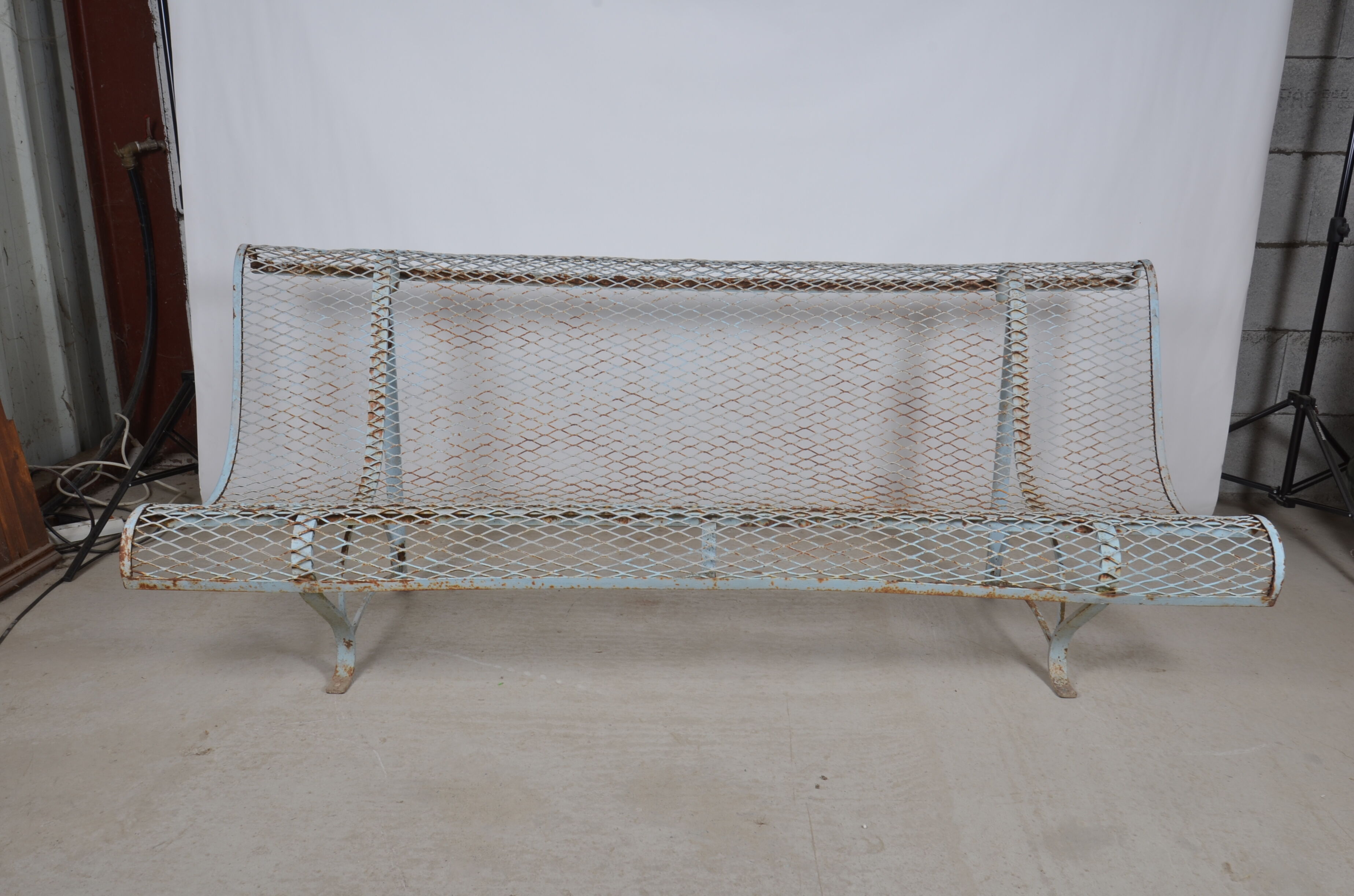 Iron garden bench