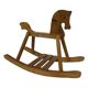 Vintage rocking horse 60s pinewood design minimalist design
