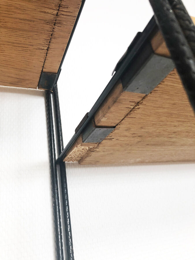 Three-sided String wall shelf, 1960