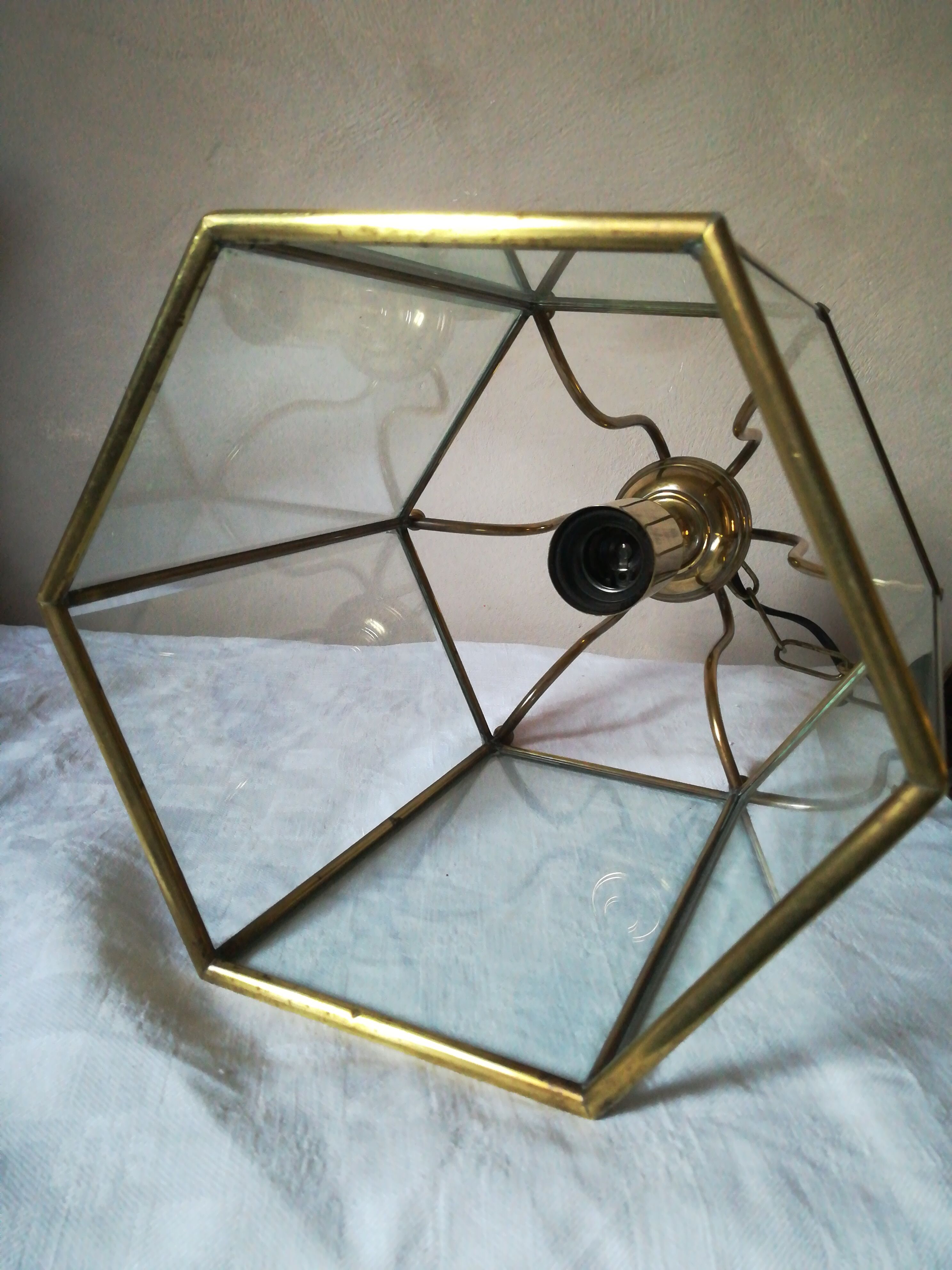 Suspension a facettes en laiton
