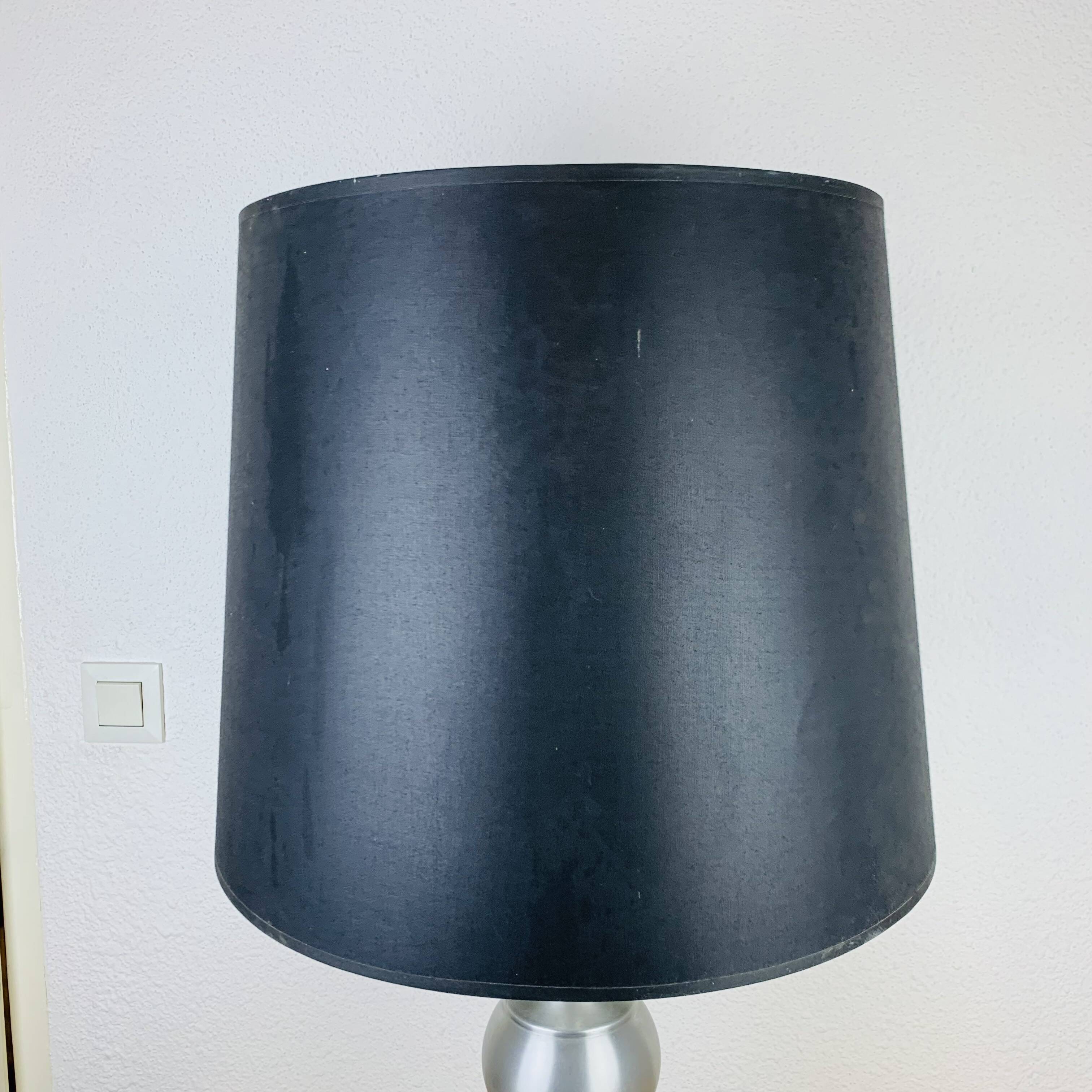 Brushed aluminum lamp from the 70s