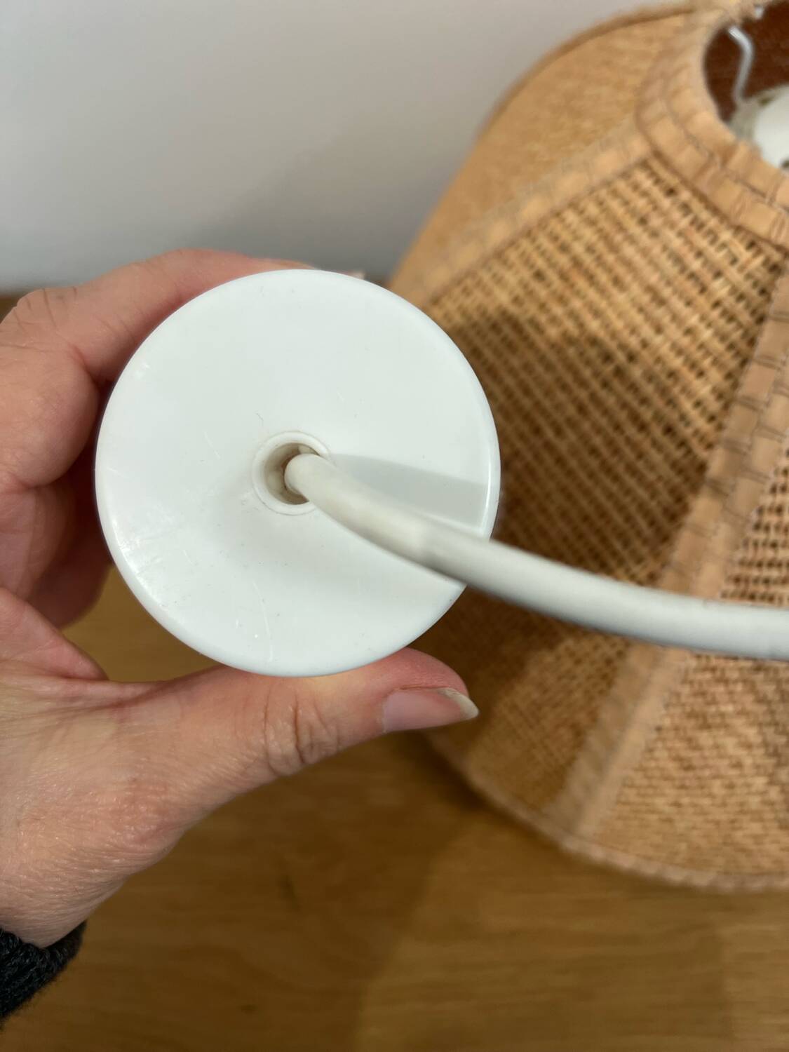 Vintage raffia pendant light