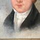Oil on canvas mounted on panel "portrait of a young man" 19th century