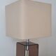 Mid-century smokey brown acrylic glass and chrome table lamp, 1970s