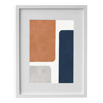 Framed abstract painting