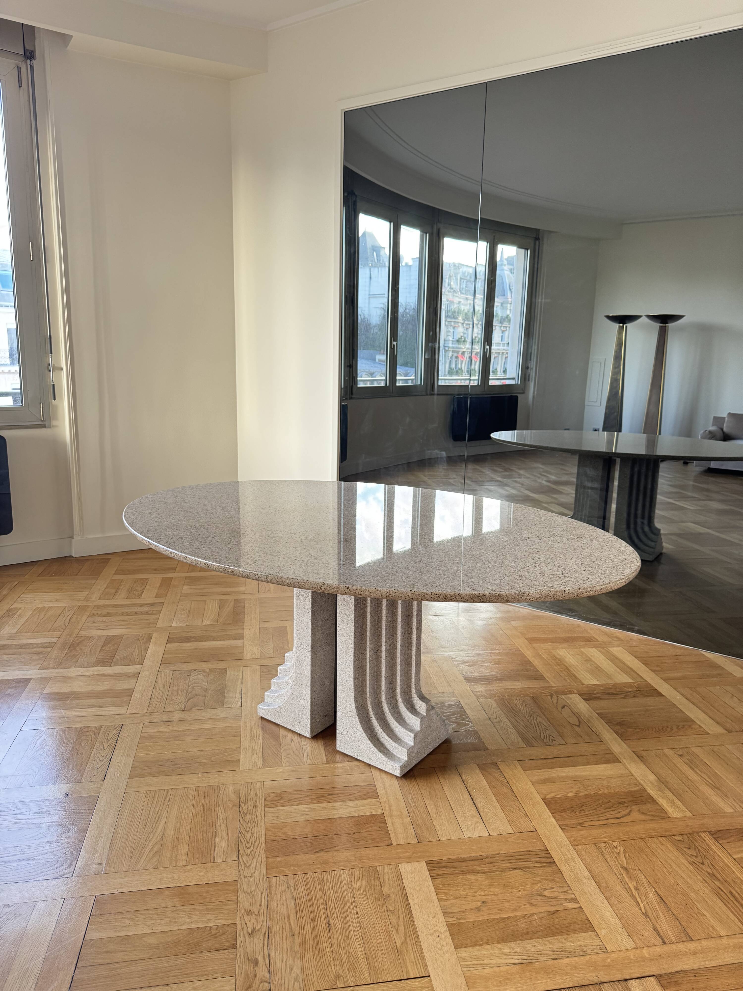 Table Granit Terrazzo, Plateau Oval