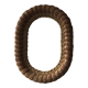 Oval rattan mirror vintage year 60 year 70