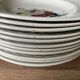 Vintage-Set of 14 soup plates-floral pattern