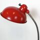 Large Red Industrial German Workshop Table Lamp from Helo Leuchten, 1950s