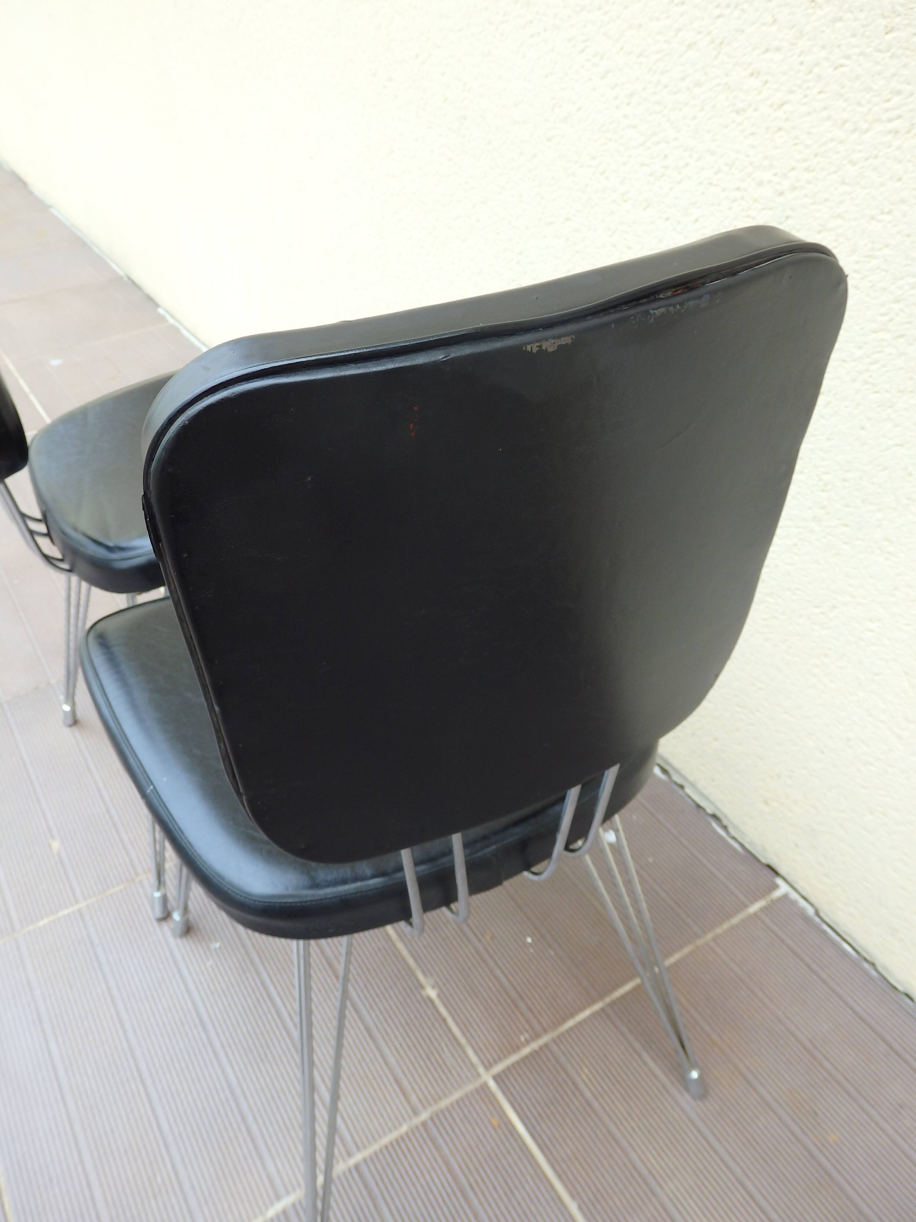 Pair of SIF chairs feet vintage Eiffel