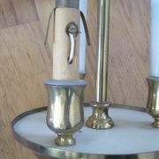 Lustre lanterne globe opaline 3 lumières