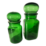 Green apothecary pots