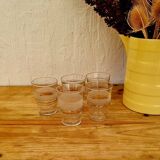 Set of 5 vintage granite glasses