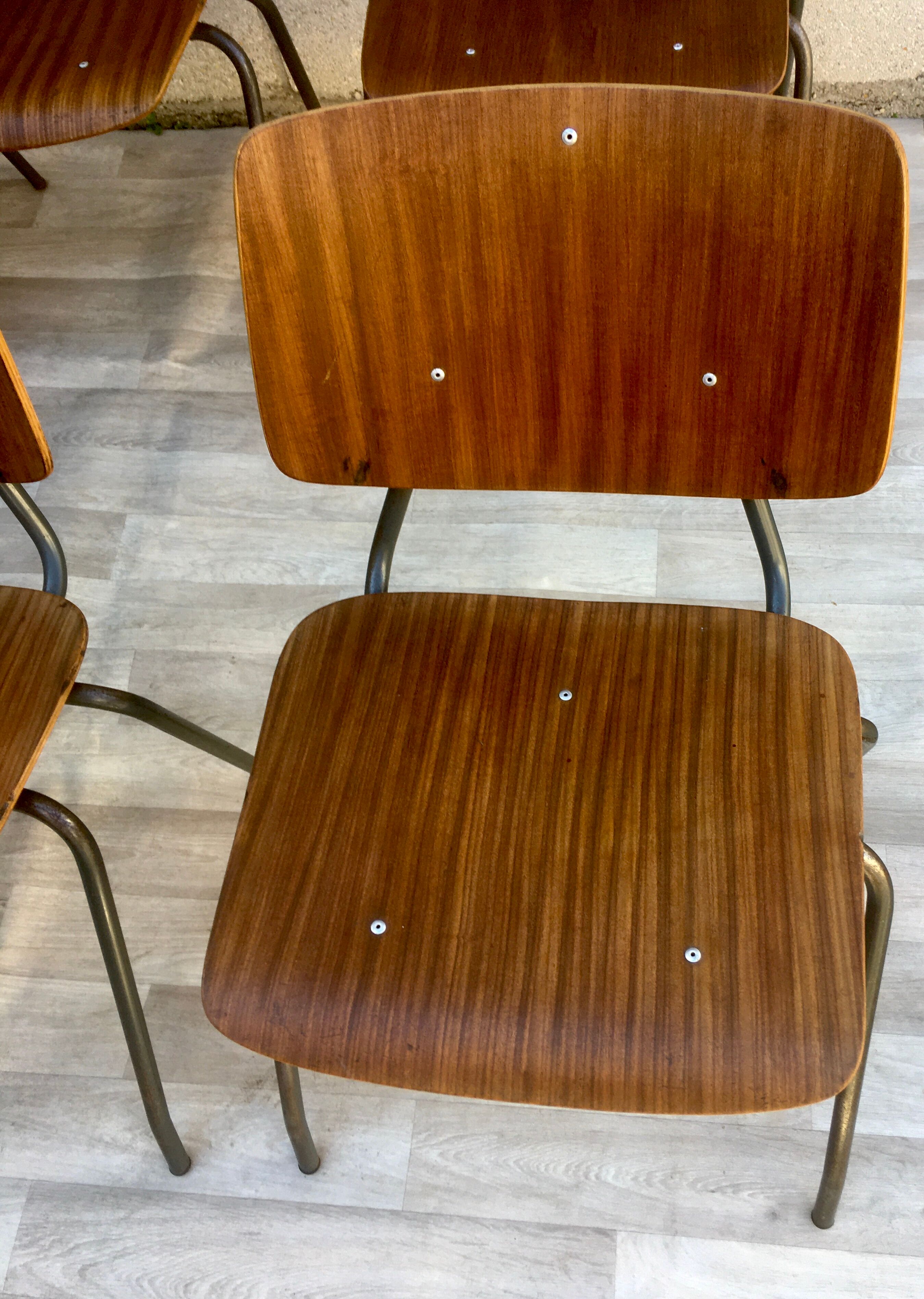 Set of 6 chairs Kho Liang 60s