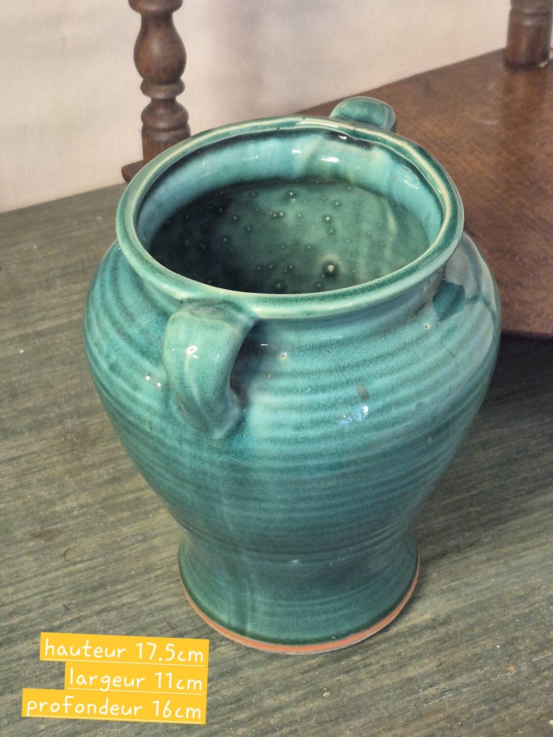 Vintage green vase