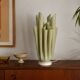 Lampe vintage 1970 de table Ophélie Georgia Jacob vert amande - 37 cm