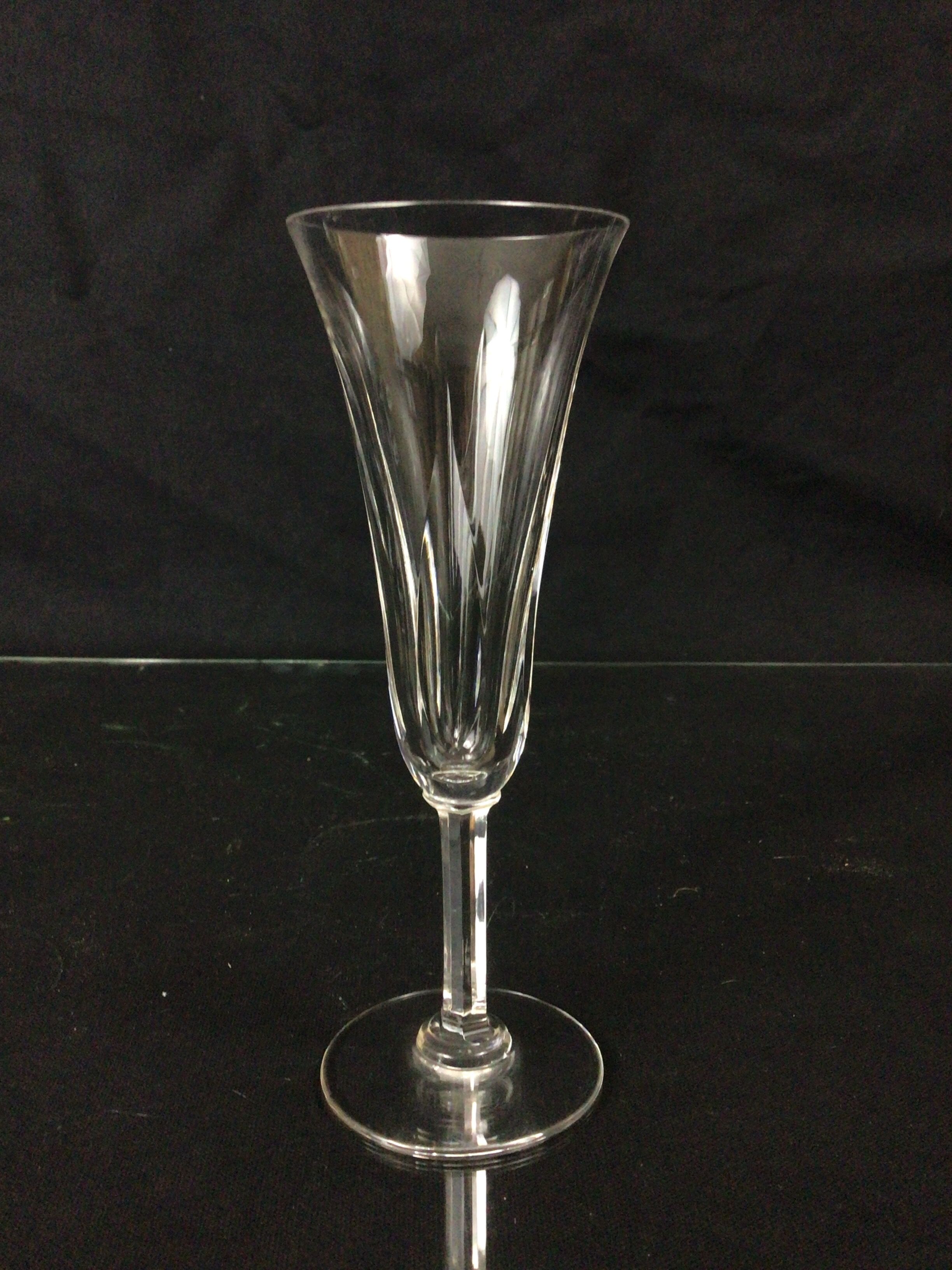 Set of 6 crystal champagne flutes Saint Louis