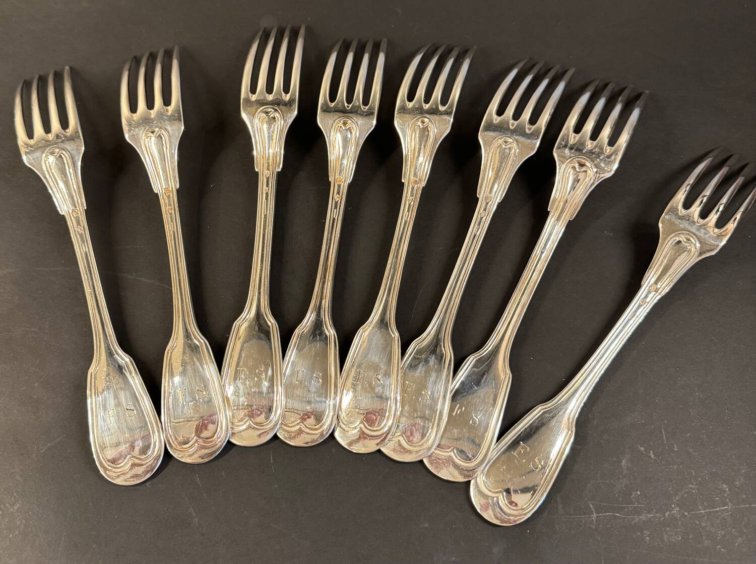 Set of 16 silver-plated cutlery pieces by Christofle and J Cassés&cie