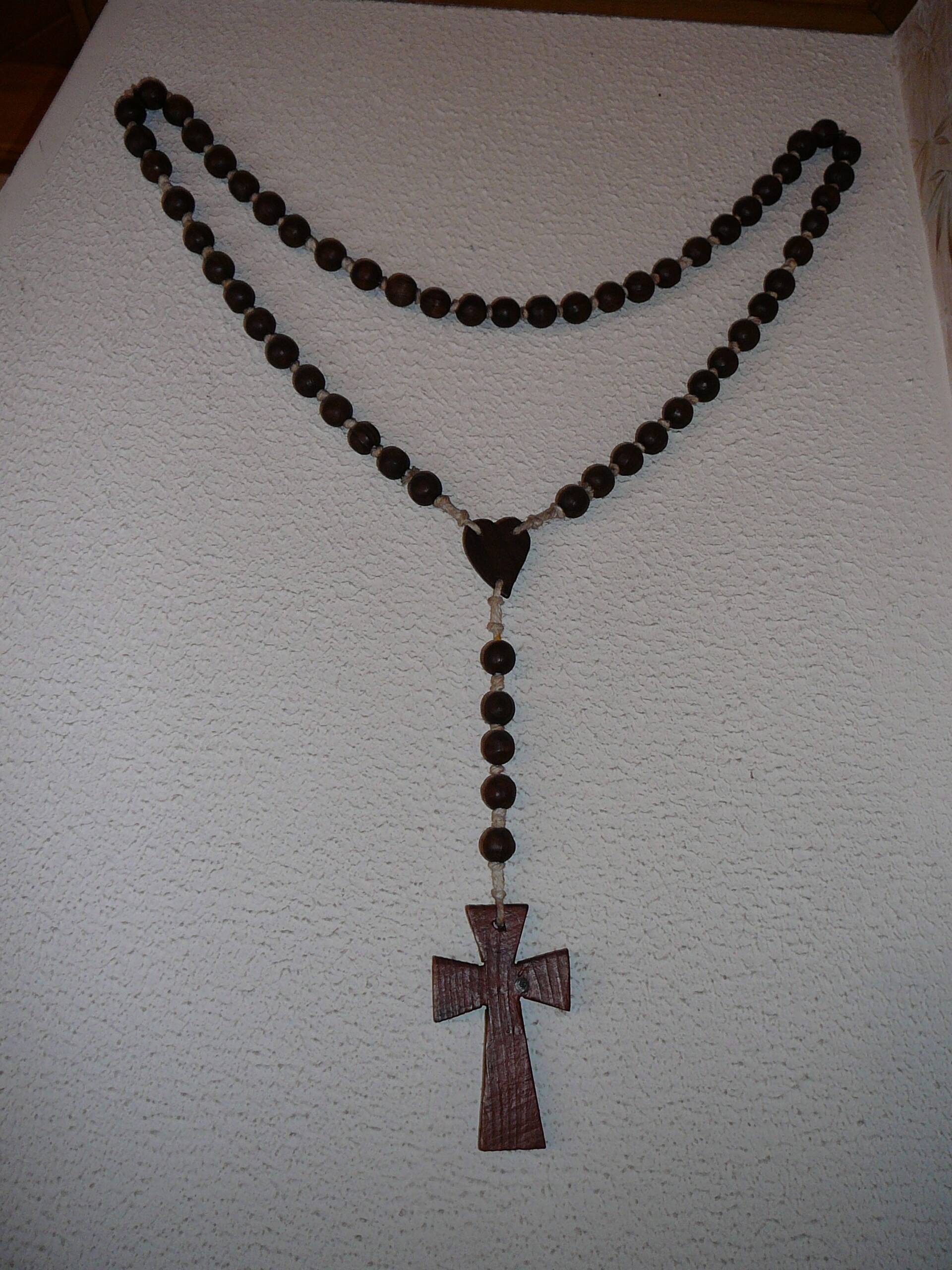 large wooden rosary