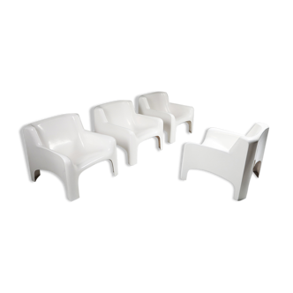 Arflex 'Solar' Lounge Chairs in Fiberglass by Carlo Bartali - 1960's