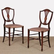 Pair of chairs, English work from the late 19th century.