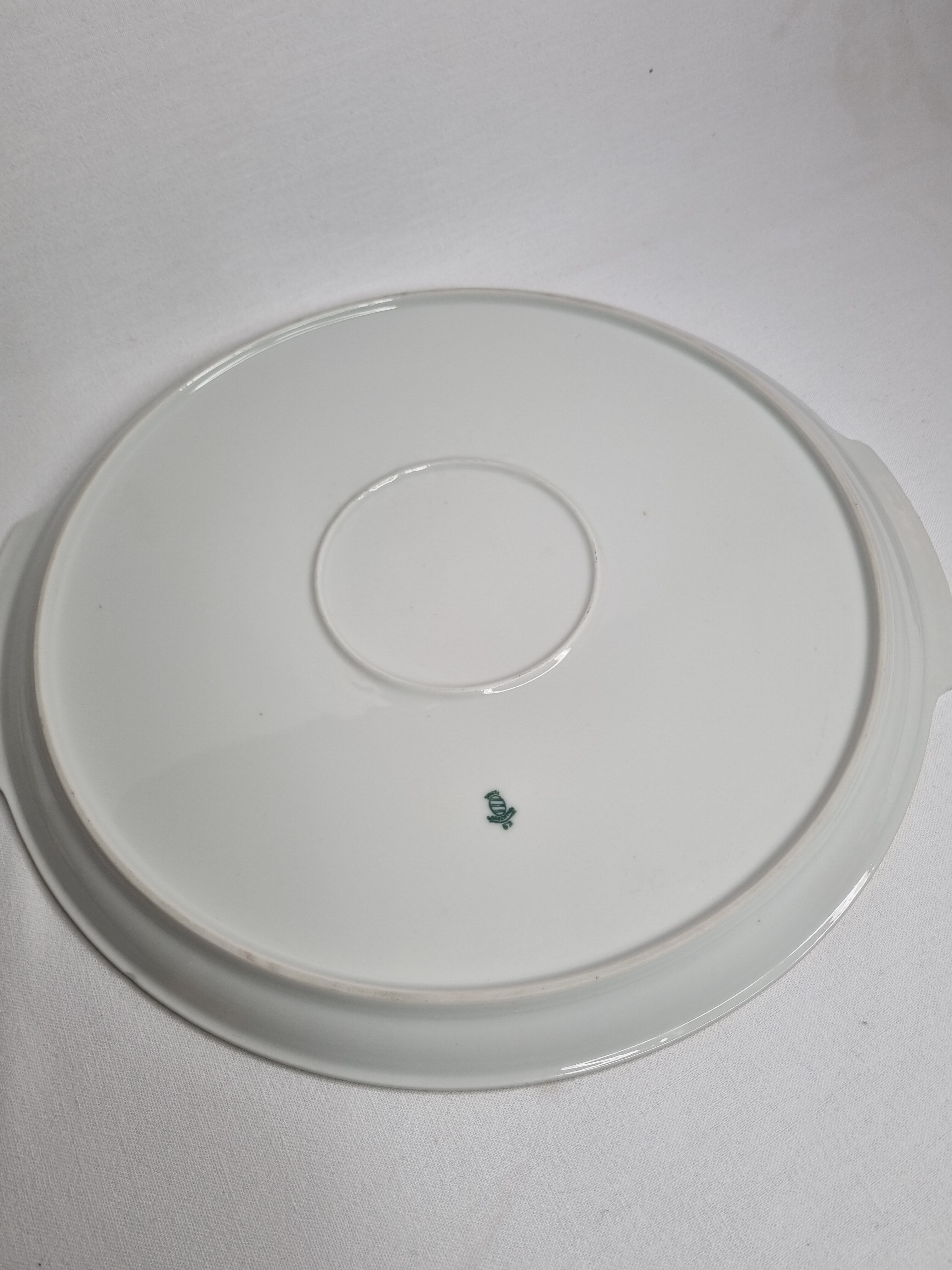 Presentation dish in Swiss porcelain by Langenthal, vintage, empire décor, 33 cm