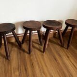 Lot 4 tabourets tripodes