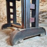 Antique oak bistro table – France, 1920s