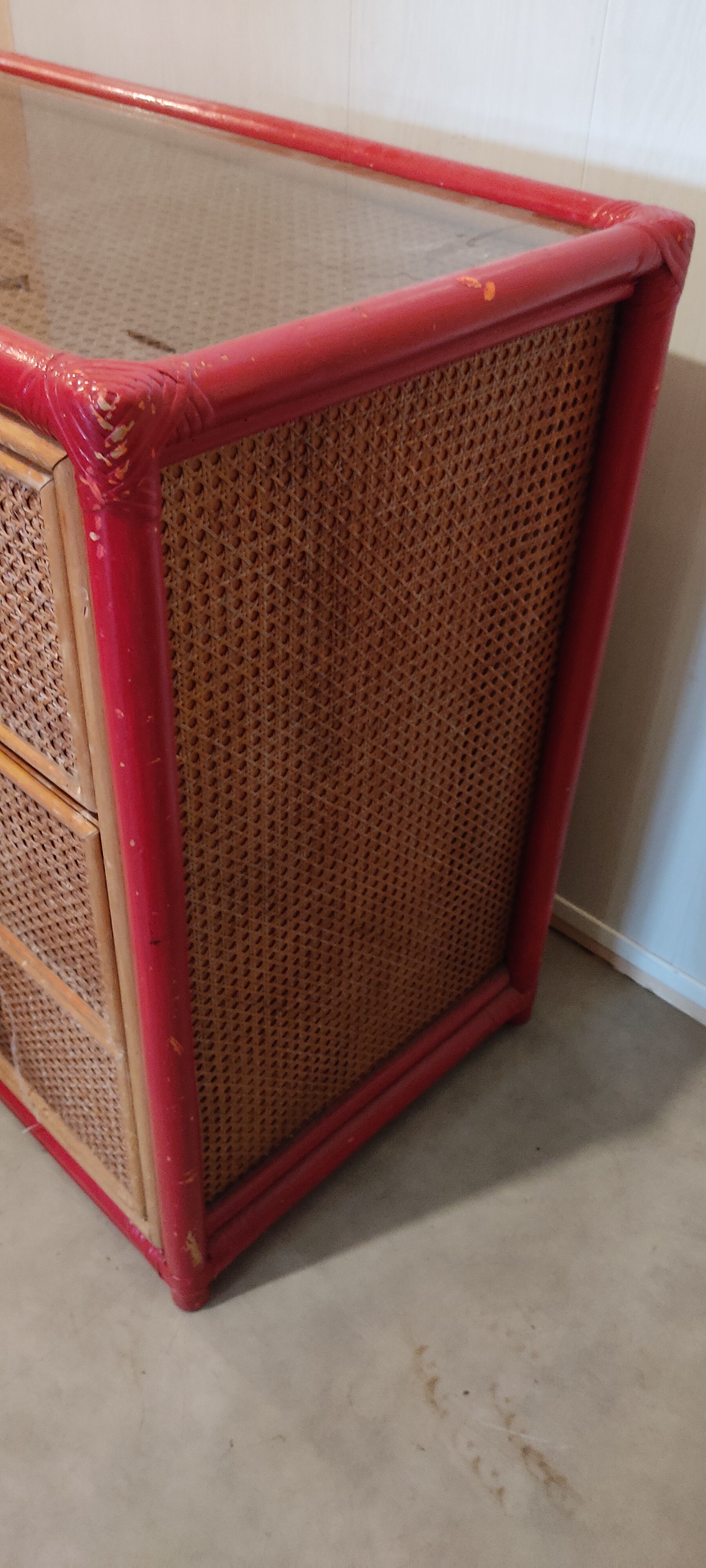 Rattan chest of drawers 3 drawers