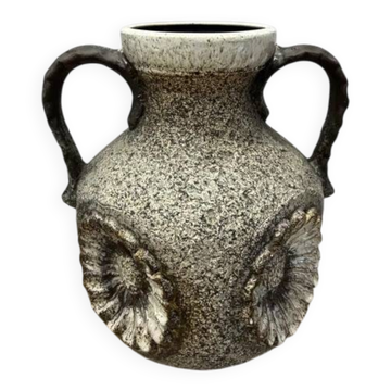 Dumler & Breiden Fat Lava Vase — Twin Handles, 1970s